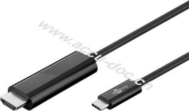 USB-C™- HDMI Adapterkabel 4k @ 60 Hz, 1,80m, schwarz, 1.8 m - USB-C™-Stecker > HDMI™-Stecker (Typ A) 