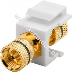 Keystone-Modul Lautsprecher, Schwarz - 16,2 mm Breite, Polklemme > Gewindebuchse, schwarz 