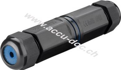 Outdoor (IP68) RJ45 Patchkabelkupplung/Netzwerkkabel-Verbinder, CAT 6 - staub- und wasserdicht, 2x RJ45-Buchse (8P8C) 