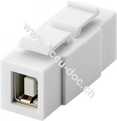 Keystone Modul USB - 16,8 mm Breite, 2x USB 2.0-Buchse (Typ B) 
