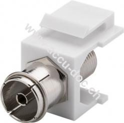 Keystone Modul SAT/Antenne - 16,2 mm Breite, Koax-Buchse > F-Buchse 