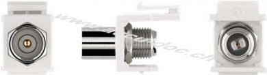 Keystone-Modul SAT/Antenne - 16,2 mm Breite, Koax-Stecker > F-Buchse 