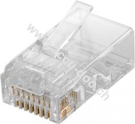 RJ45 Stecker, CAT 6 UTP ungeschirmt - für Rundkabel 