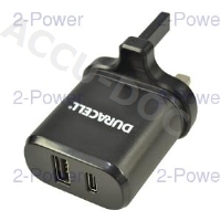 Duracell Type-C & Type-A Mains Charger 