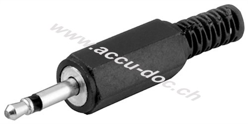 Klinkenstecker - 3,5 mm - mono, Klinke 3,5 mm Stecker (2-Pin, mono) - 3,5-mm-Klinkenstecker (2-polig, mono) 