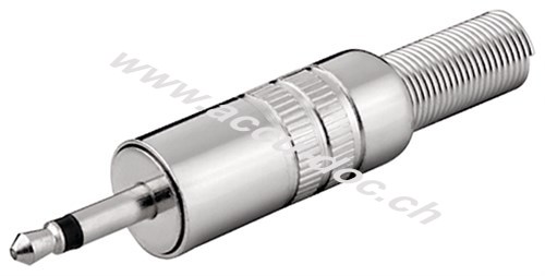 Klinkenstecker - 3,5 mm - mono, Klinke 3,5 mm Stecker (2-Pin, mono) - 3,5-mm-Klinkenstecker (2-polig, mono) 