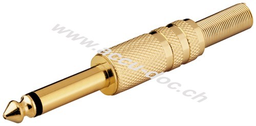 Klinkenstecker - 6,35 mm - mono - 6,35-mm-Klinkenstecker (2-polig, mono) 