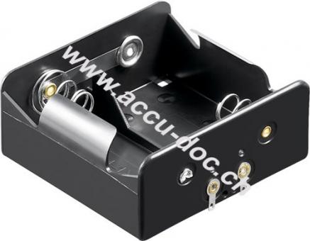 2x D (Mono) Batteriehalter - Lötfahne (U) 