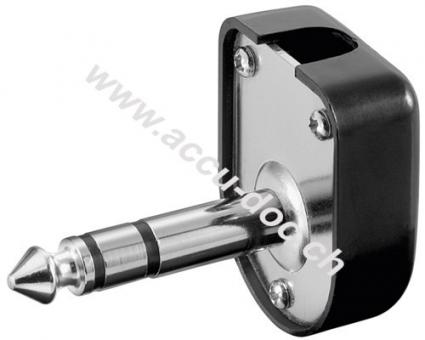 Klinkenstecker - 6,35 mm - stereo - Plastikausführung, abgewinkelt 