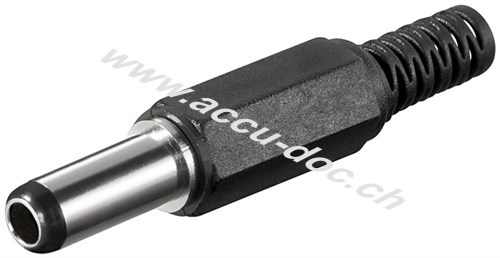 DC-Stecker mit Knickschutz - Bohrung 2,5 mm x 5,5 mm 