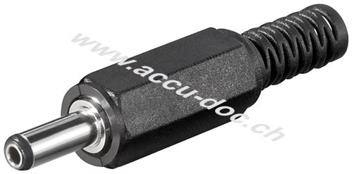 DC-Stecker mit Knickschutz - Bohrung 1,4 mm x 3,4 mm 