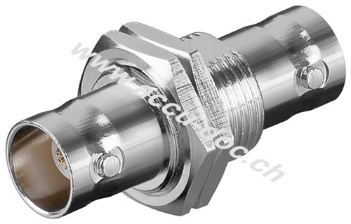 BNC-Buchse > BNC-Buchse - für Gehäusemontage 