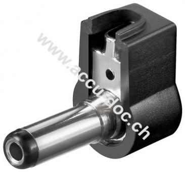 DC-Stecker, abgewinkelt - Bohrung 2,5 mm x 5,5 mm 
