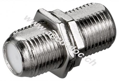 F-Verbinder: F-Buchse > F-Buchse - Adapter-Buchse aus Zink 