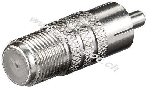 F-Adapter: F-Buchse > Cinch-Stecker - Zink 
