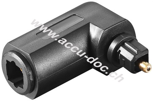 TOSLINK Digital Audio-Adapter 90° gewinkelt - 360° drehbarer Toslink-Stecker > Toslink-Kupplung 