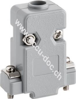 SUB-D Haube, Kunststoff, Grau - 9-polig 