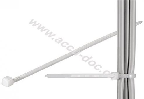 Kabelbinder, wetterfester Nylon, transparent - 200 mm, 4,8 mm 