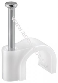 Kabelschelle 8 mm, weiß, 8 mm - Befestigung für Kabel mit Durchmesser bis 8 mm 