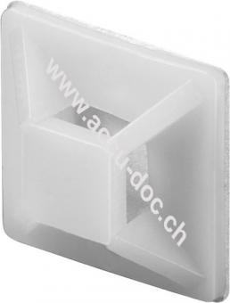 Kabelbinderhalter, selbstklebend, Natur - zur Befestigung eines Kabelbinders bis 3,6 mm 