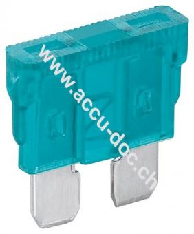 Kfz-Sicherungssortiment, 6 tlg., 15 A, Türkis - 15 A, 19,1 x 5,1 x 18,5 mm 