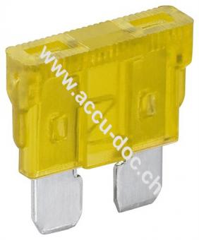 Kfz-Sicherungssortiment, 6 tlg., 20 A, Gelb - 20 A, 19,1 x 5,1 x 18,5 mm 