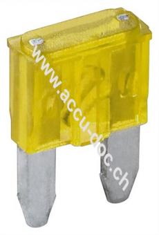 Kfz-Sicherungssortiment mini, 6 tlg., 20 A, Gelb - 20 A, 16,7 x 11,2 x 3,81 mm 