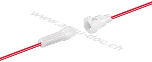 Sicherungshalter für Größe 5x20, 0.25 m - für Schmelzsicherungen mit max. 4 A, Kabellänge 25 cm auf jeder Seite 