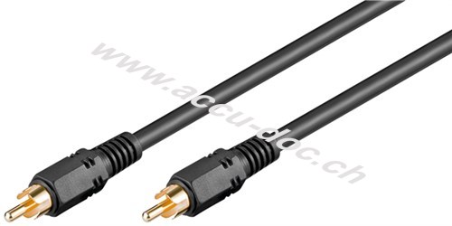 Koaxial Digital Audio Verbindungskabel, Cinch S/PDIF, zweifach geschirmt, 2 m - Cinch-Stecker > Cinch-Stecker 