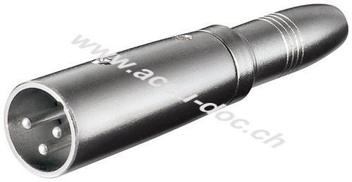 XLR-Stecker, 3-polig - 1x XLR-Stecker (3-polig) > 1x 6,35-mm-Klinkenbuchse 