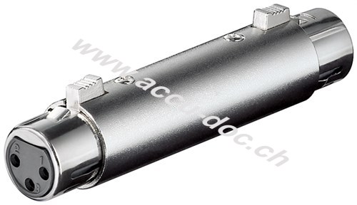 XLR-Adapter/-Kupplung, Buchse zu Buchse - XLR-Buchse (3-Pin) > XLR-Buchse (3-Pin) 