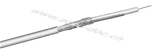 100 dB SAT-Koaxialkabel, doppelt geschirmt, CCS, CCS, Weiß, 100 m - Koax-Kabel für digitale SAT- und BK-Kabelanlagen 