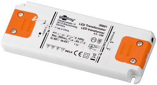 LED Konstantstrom-Trafo 500 mA / 12 W - 500 mA Konstantstrom (CC) für LEDs bis 12 W Gesamtlast 