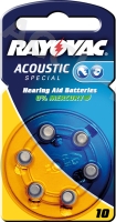 Acoustic Special PR70/10A Batterie, 6 Stk. Blister - Zink-Luft Hörgeräte-Knopfzelle, 1,4 V 