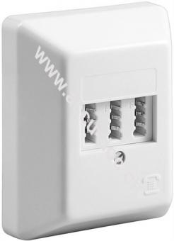 3x TAE-NFF Aufputzdose, Weiß - mit Schraubanschluss 