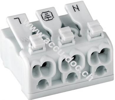 Lüsterklemme, transparent, 16 A - mit Betätigungshebel, zur schnellen Verbindung der Außenbeleuchtung und Außenverdrahtung 