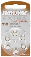 Extra Advanced PR41/312A Batterie, 6 Stk. Blister - Zink-Luft Hörgeräte-Knopfzelle, 1,4 V 