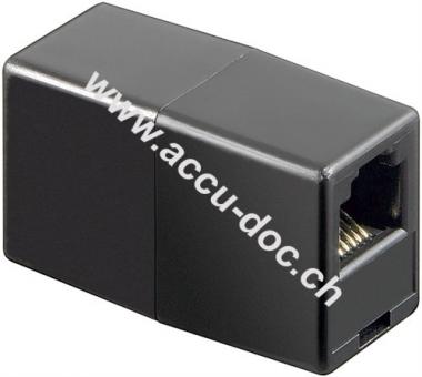 Telefon-Adapter, Schwarz - RJ12-Buchse (6P6C) > RJ12-Buchse (6P6C) 