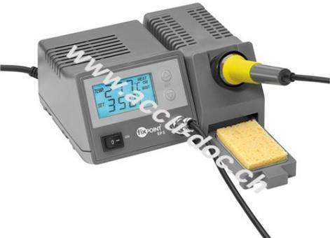 Digitale Lötstation EP5, 48 W - digitales Lötkolben-Set mit großer, beleuchteter LCD-Anzeige (60 x 30 mm) 