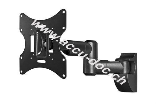 TV EasyScope Twin M, Schwarz - Doppel-Teleskopwandhalter für TVs bis 107 cm (42'') 
