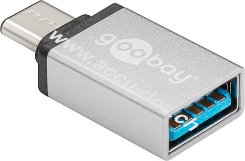 USB-C™/USB-A OTG Super Speed-Adapter für den Anschluss von Ladekabeln 3.0 silber, Silber - USB-C™-Stecker > USB 3.0-Buchse (Typ A) 
