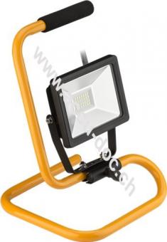 LED Außen-Flutlichtstrahler mit Standfuß, 20 W, 20 W, Schwarz-Gelb, 1.4 m - Arbeitsleuchte mit großflächiger Ausleuchtung 