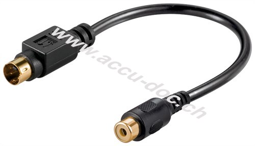 Video-Kabeladapter, S-Video zu Composite, 0.2 m - Mini-DIN 4-Stecker (S-Video) > Cinch-Buchse 