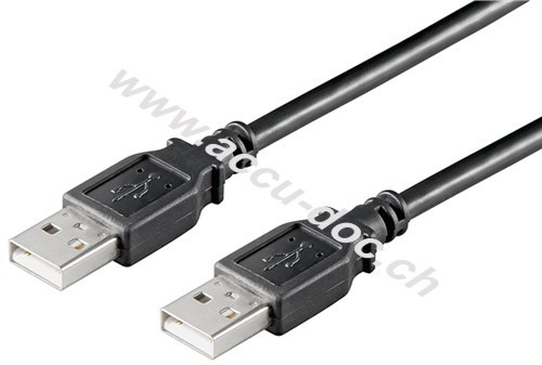 USB 2.0 Hi-Speed Kabel 1,8 m, Schwarz, 1.8 m - USB 2.0-Stecker (Typ A) > USB 2.0-Stecker (Typ A) 