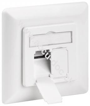CAT 6a Unterputzdose (UP), Weiß, Weiß - 2x RJ45 Netzwerkdose, geschirmt 