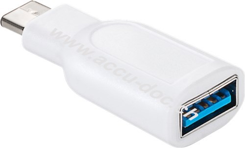 USB-C™/USB A OTG Super Speed Adapter für den Anschluss von Ladekabeln 3.0, weiß - USB-C™-Stecker > USB 3.0-Buchse (Typ A) 