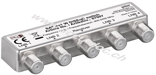 DiSEqC Umschalter 4x1 - mit Wetterschutzhaube 
