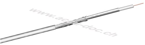80 dB SAT-Koaxialkabel, doppelt geschirmt, Cu, 200 m, Weiß - Koax-Kabel für digitale SAT- und BK-Kabelanlagen 