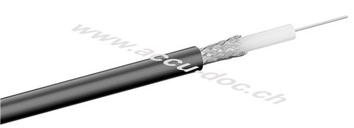 RG-59 Koaxialkabel, doppelt geschirmt, Schwarz, 100 m - doppelt geschirmtes Koax-Kabel für universelle A/V-Verbindungen 