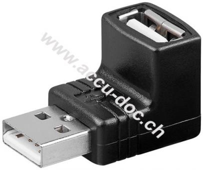USB 2.0 Hi-Speed-Adapter - USB 2.0-Stecker (Typ A) > USB 2.0-Buchse (Typ A) 90° 